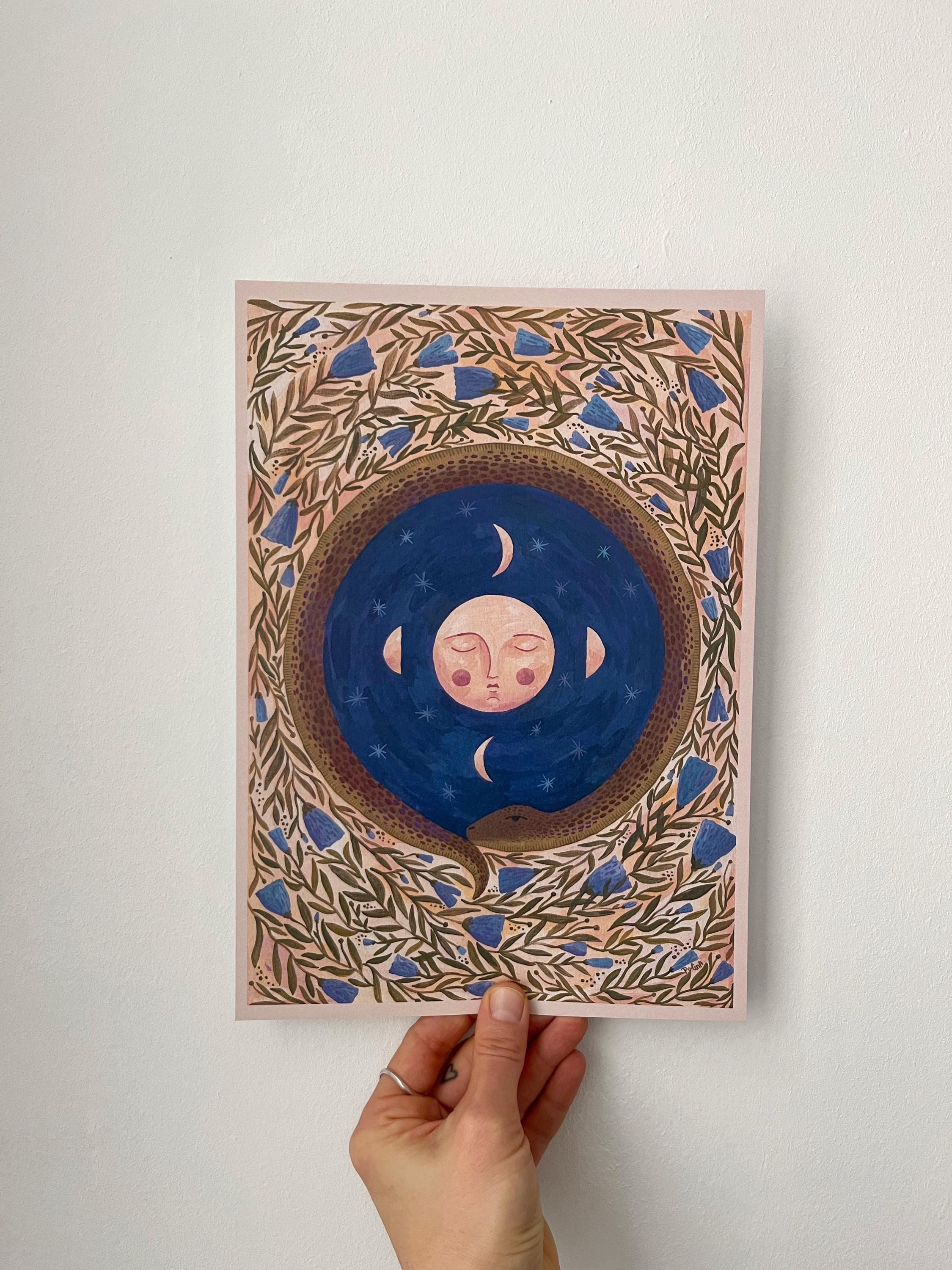 Limited Edition Art Print: “Moon and Snake”