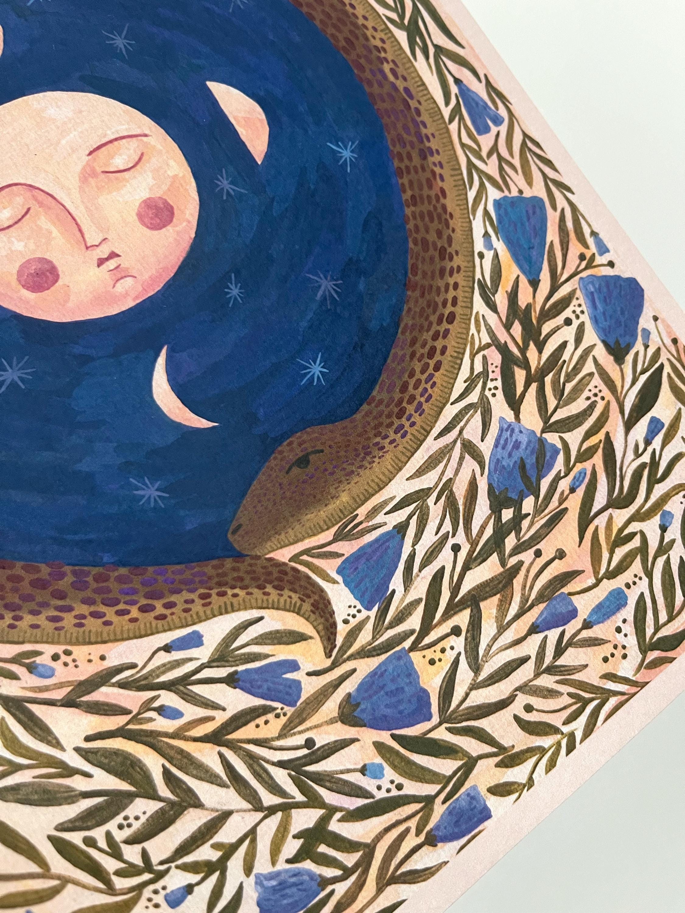 Limited Edition Art Print: “Moon and Snake”