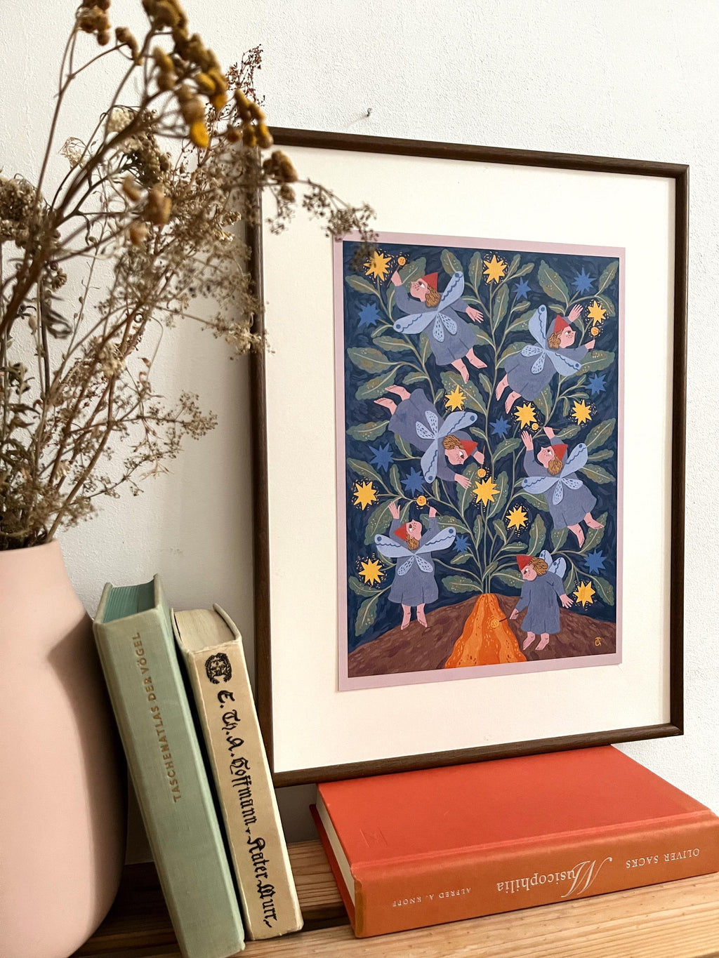 Naive art limited edition art print “Starlighters”