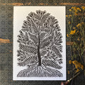 Limited edition hand-carved linocut print “Tansy Flower”