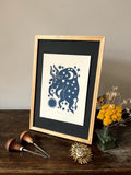 Hand carved original linocut print “Zodiac Sign. Taurus”