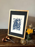 Hand carved original linocut print “Zodiac Sign. Virgo”