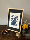 Hand carved original linocut print “Zodiac Sign. Libra”