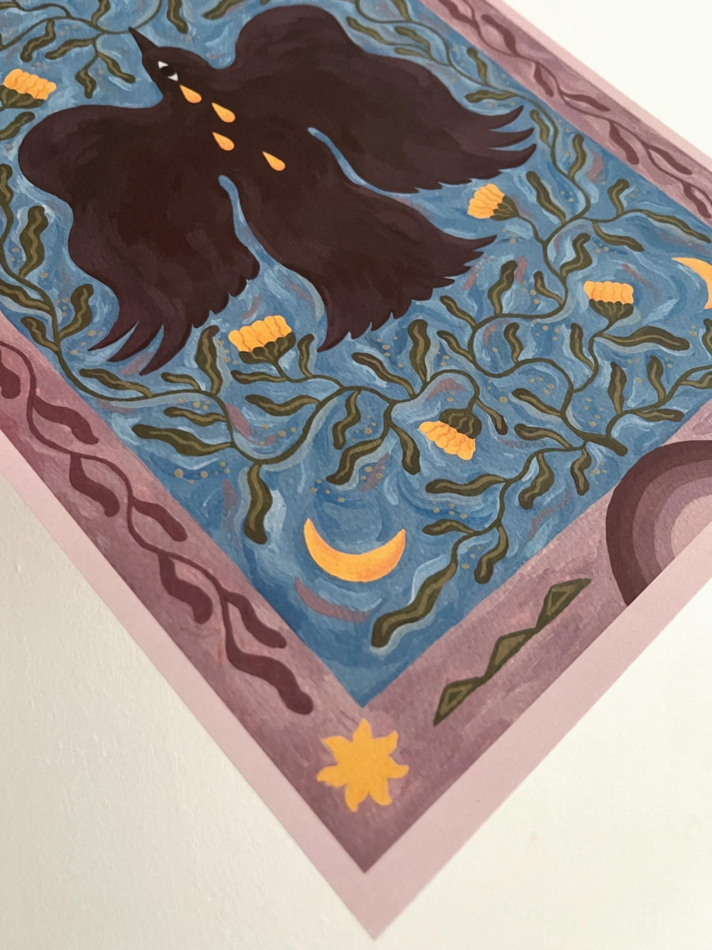 Limited edition art print “Raven and Calendula”