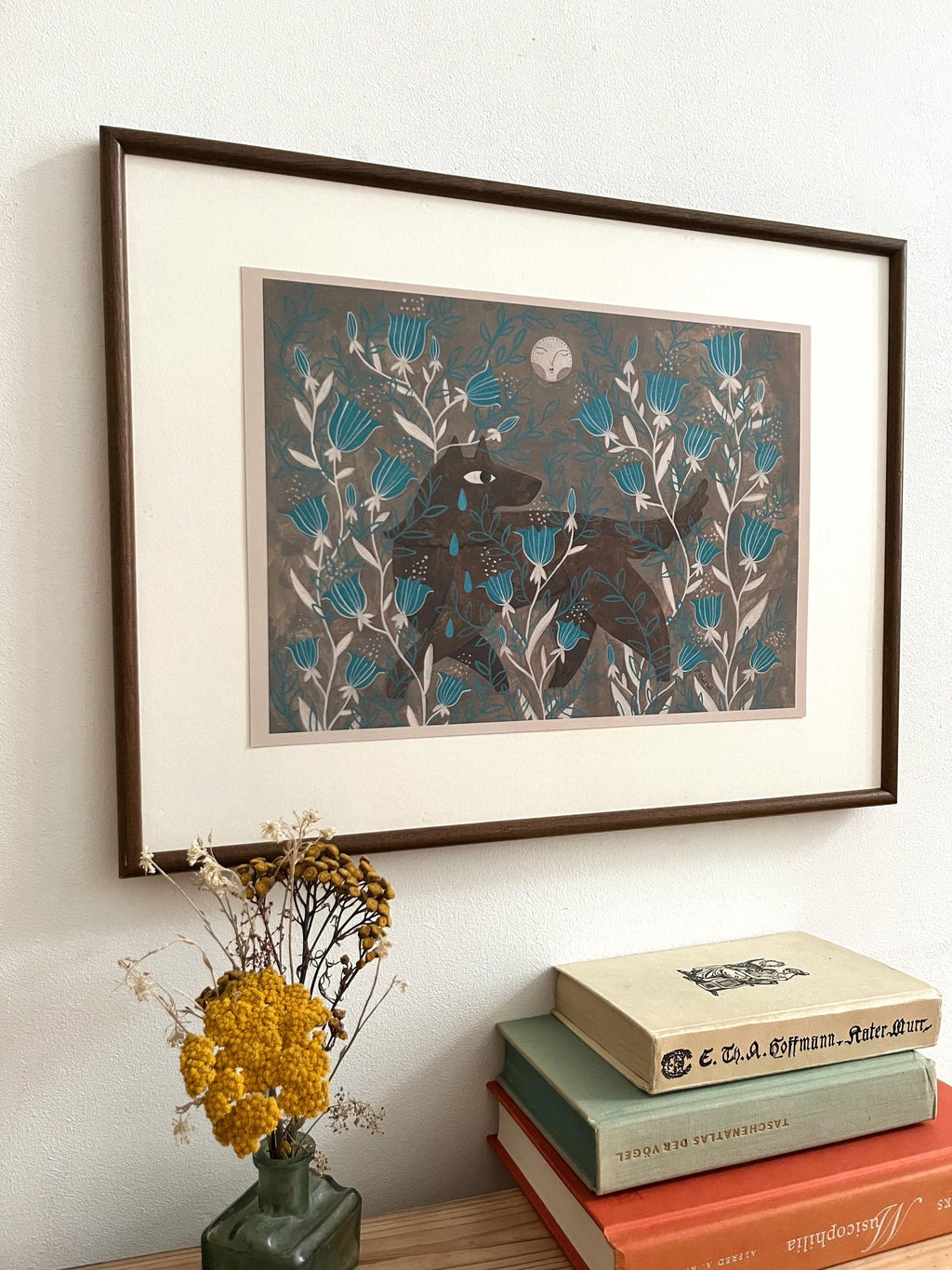 Art print “Wolf and Moon”
