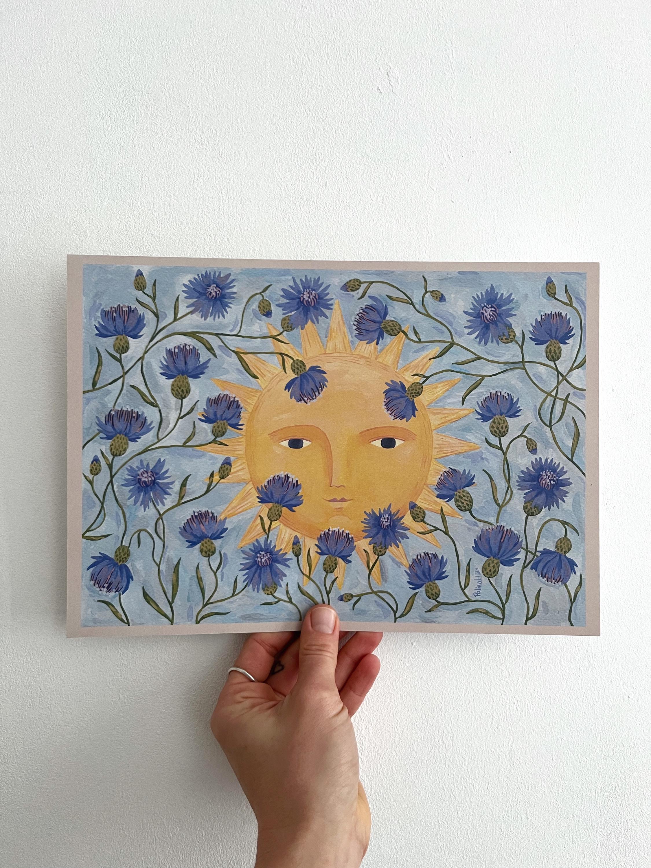 Art print “Sun and Cornflowers”