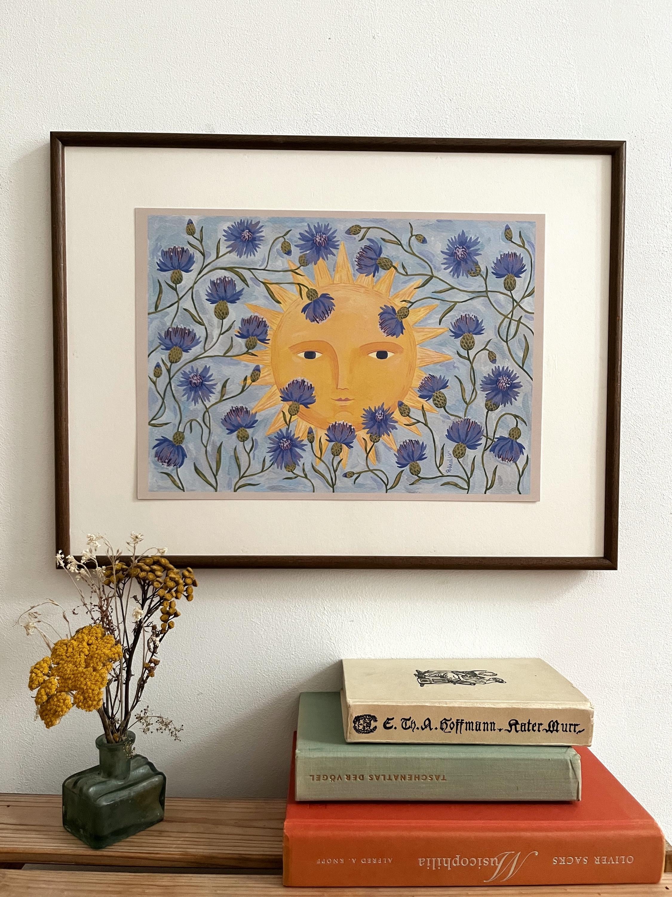 Art print “Sun and Cornflowers”