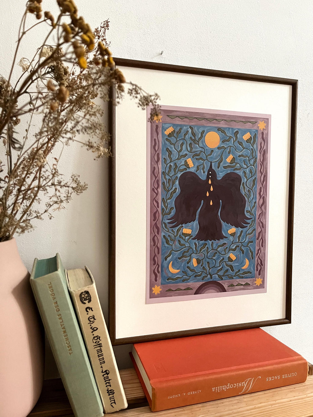 Limited edition art print “Raven and Calendula”