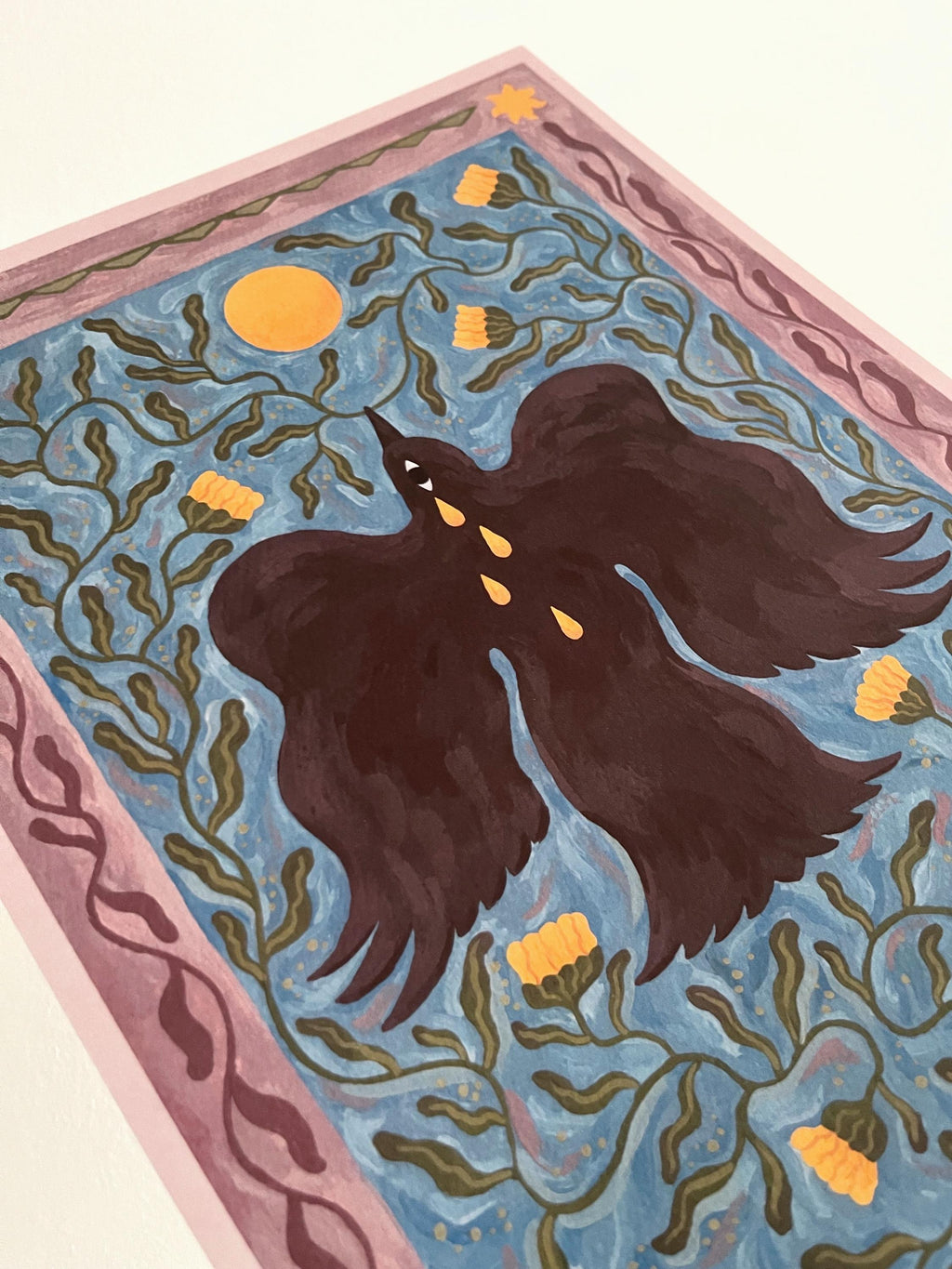 Limited edition art print “Raven and Calendula”