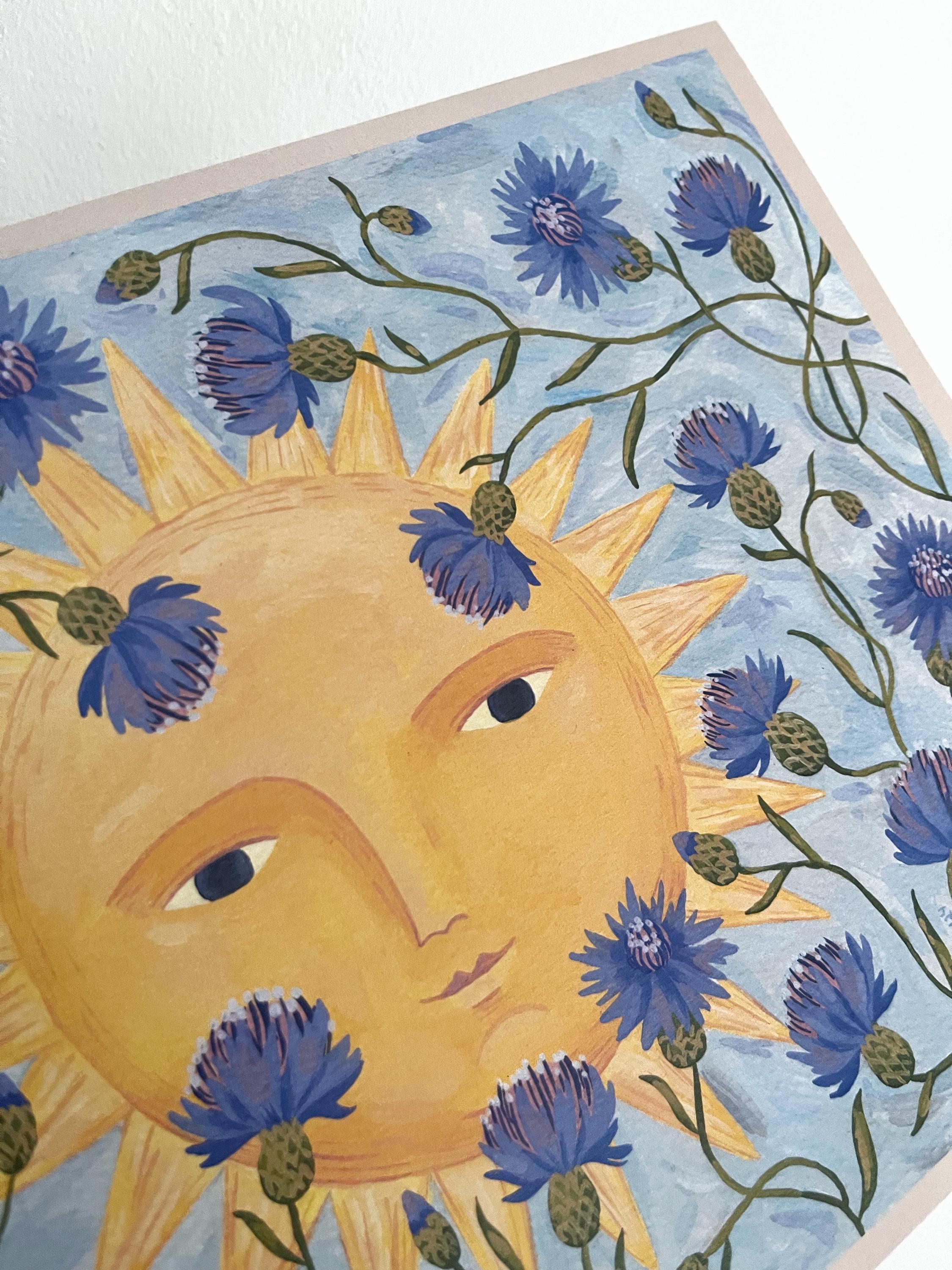 Art print “Sun and Cornflowers”